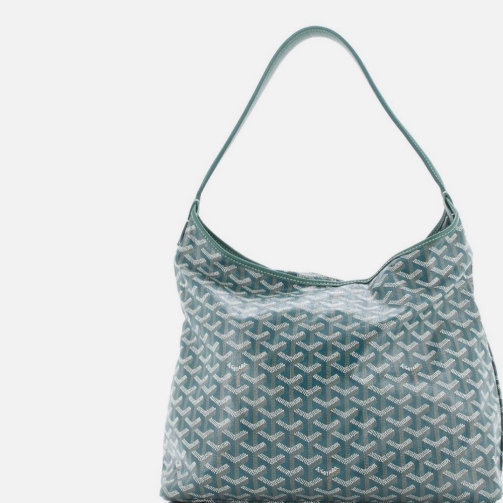Goyard Elegant Green Patterned Hobo Shoulder Bag